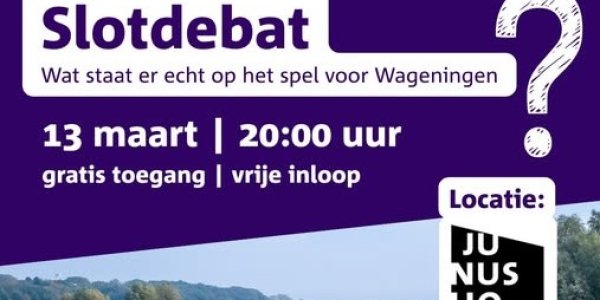 Foto: Slotdebat op 13 maart in Theatercafé Junushoff
